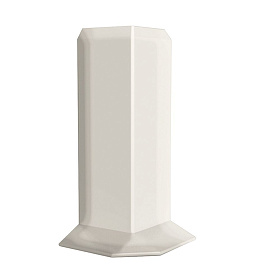 Угол внешний (наружный) Русский профиль ПВХ для алюминиевого плинтуса 60мм, серебро