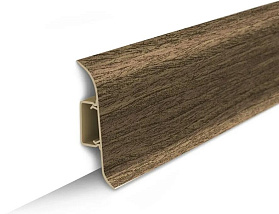 Напольный плинтус Идеал Классик К-П55п (пластиковый с кабель-каналом) 291 Орех, 2200мм/55мм/22мм, 1 м.п.