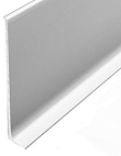Алюминиевый напольный плинтус Русский профиль, анодированный серебро матовое, 80х11,12х2500 мм, 1 м.п