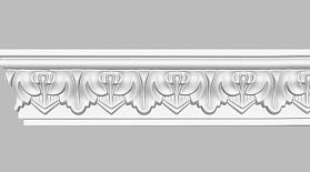 Плинтус потолочный Decomaster 95214 FL гибкий 70х30х2400