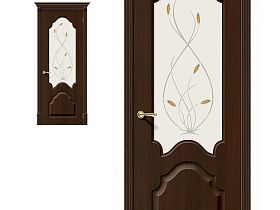 Межкомнатная дверь Браво Винил Скинни-33 П-33 (Венге), стекло Худ.