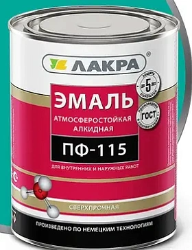Эмаль ПФ-115 ЛАКРА, бирюза Л-С, 20 кг