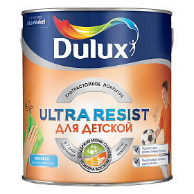 Ультрастойкая матовая краска для стен и потолков Dulux Ultra Resist BW для детской (5л)