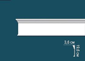 Молдинг Перфект гладкий AD355 36х196х2440 мм, 1 м.п.