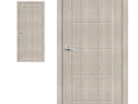 Межкомнатная дверь Браво Эко Шпон Мода-22 Base Line Cappuccino