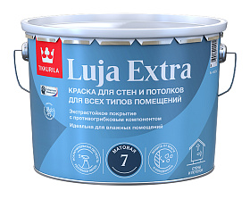 Краска для влажных помещений Tikkurila Luja Extra 7 антигрибковая акриловая матовая, база C