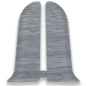 Торцевая заглушка (пара) для плинтуса Идеал Классик-55, К-П55-Тп 282 Палисандр серый, 55мм