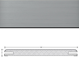 Добор телескопический тип 1/100 (2100x100x11мм) для дверей с отделкой эмалью, Светло серый