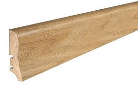 Плинтус Barlinek шпонированный 1850х58х20 мм Дуб натуральный, 1 м.п.