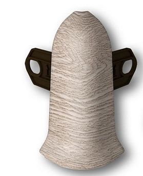 Угол наружный для плинтуса Идеал Классик-70, К-П70-Нк (пластиковый с кабель-каналом) 415 Дуб палена 70 мм