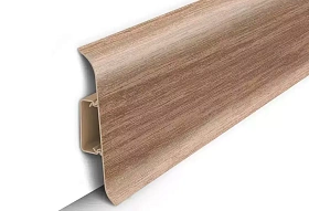 Напольный плинтус Идеал Классик К-П85п (пластиковый с кабель-каналом), 203 Дуб Беленый 2200мм/85мм/22мм, 1 м.п.