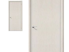 Межкомнатная ламинированная дверь Браво Гост Л-21 беленый дуб глухое полотно