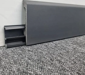 Напольный плинтус Winart HDPS 80 мм 024 Антрацит (80х20х2000 мм), 1 п.м.