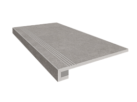 Комплект Luna (Ступень LN02 (33x120) непол. (прямоугол. бортик) + Подступенок (14,5x120))