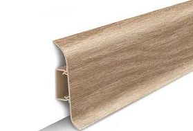 Напольный плинтус Идеал Классик К-П70п (пластиковый с кабель-каналом) 203 Дуб беленый, 2200мм/70мм/22мм, 1 м.п.