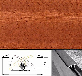 Молдинг шпонированный универсальный Pedross 7-21х48х2400 Махагон