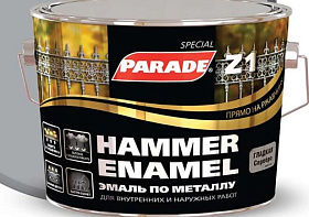 Эмаль по металлу PARADE Z1 RAL 9006  гладкая, Серебряный, Л-С 2,5л