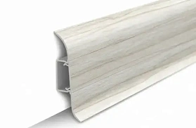 Напольный плинтус Идеал Классик К-П70п (пластиковый с кабель-каналом) 267 Клен белый, 2200мм/70мм/22мм, 1 м.п.