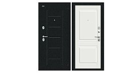 Входная металлическая дверь Bravo-R Борн Букле черное/Off-white