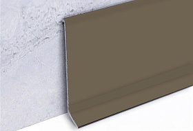 Алюминиевый напольный плинтус Русский профиль, анодированный титан матовый, 80х11,2х2500 мм, 1 м.п
