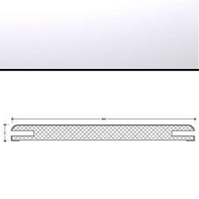 Добор телескопический тип 1/100 (2100x100x11мм) для дверей с отделкой эмалью, Белый