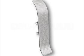 Соединитель для плинтуса Идеал Классик-55, К-П55-С (пластиковый с кабель-каналом) 187 Алюминий темный, 55мм