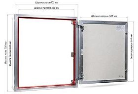 Люк ревизионный под плитку нажимной Практика "ЕвроФОРМАТ-Р" ЕТР 60х70