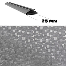 Декоративная вставка Cesal S-25 Мозайка Металлик B32 (4м), 1 шт.