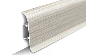 Напольный плинтус Идеал Классик К-П70п (пластиковый с кабель-каналом) 252 Ясень белый, 2200мм/70мм/22мм, 1 м.п.