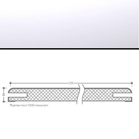 Добор телескопический тип 1/200 (2100x200x11мм) для дверей с отделкой эмалью, Белый
