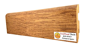 Плинтус МДФ TeckWood цветной прямой 75х16мм Дуб Краст, 1 м.п.