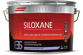 Краска силиконизированная фасадная Parade PROFFESIONAL F35 Siloxane, база C 9л