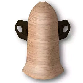 Угол наружный для плинтуса Идеал Классик-70, К-П70-Нк 206 Дуб коньячный, 70 мм