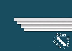 Карниз Перфект гладкий AB133 106х107х2400 мм, 1 м.п.