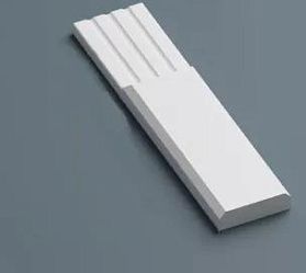 Цоколь Массив ольхи ЭМАЛЬ 110х80х20мм для дверей Ока,  Слоновая кость патина