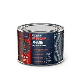 Эмаль термостойкая антикоррозионная Лакра PROF IT, до 700°С, графит, 0.8 кг
