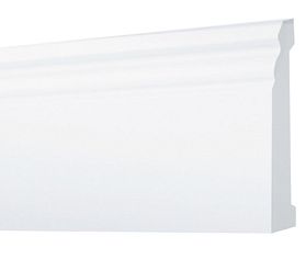 Напольный композитный плинтус Arbiton Stiq S0820 Белый 80x10х2400 мм, 1 м.п.