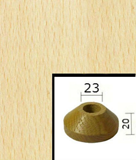 Кольцо массивное для обвода труб Pedross 23х20 Бук