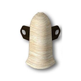 Угол наружный для плинтуса Идеал Классик-70, К-П70-Нк (пластиковый с кабель-каналом) 272 Сосна золотистая 70 мм