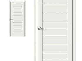 Межкомнатная дверь mr.wood Эмалит Браво-28 White Matt, стекло Magic Fog