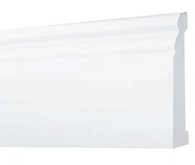Напольный композитный плинтус Arbiton Stiq S0820 Белый 80x10х2200 мм, 1 м.п.