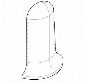 Угол наружный с крепежом для плинтуса Deconika Д-П70-Нк 210 Дуб пепельный, 70мм