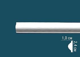Молдинг Перфект гладкий AD312F 10х24х2300 мм, 1 м.п.