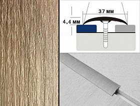 Порог ламинированный одноуровневый В2 37х4,4 Дуб медовый