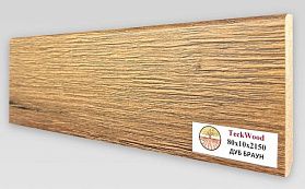 Плинтус МДФ TeckWood цветной прямой 80х10мм Дуб Браун, 1 м.п.