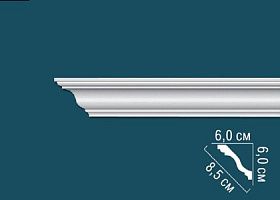 Карниз Перфект гладкий AB232 60х60х2440 мм, 1 м.п.