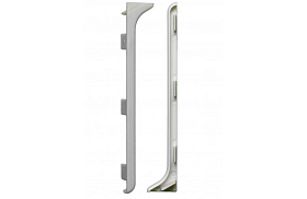 Заглушка правая Bonkeel из ПВХ для алюминиевого плинтуса AL80, серая