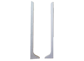 Заглушка правая Русский профиль из алюминия для алюминиевого плинтуса 80 мм, серебро