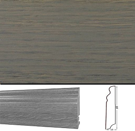 Плинтус шпонированный Tecnorivest Дуб Тинто 100х15 фигурный, 1 м.п.