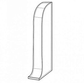 Торцевая заглушка правая к плинтусу Winart QUADRO 80мм 340 Мрамор Темный